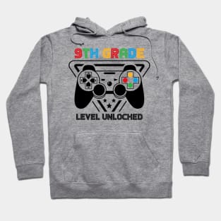 9th Grade Level Unlocked Video Gamer Back to School Boys Hoodie